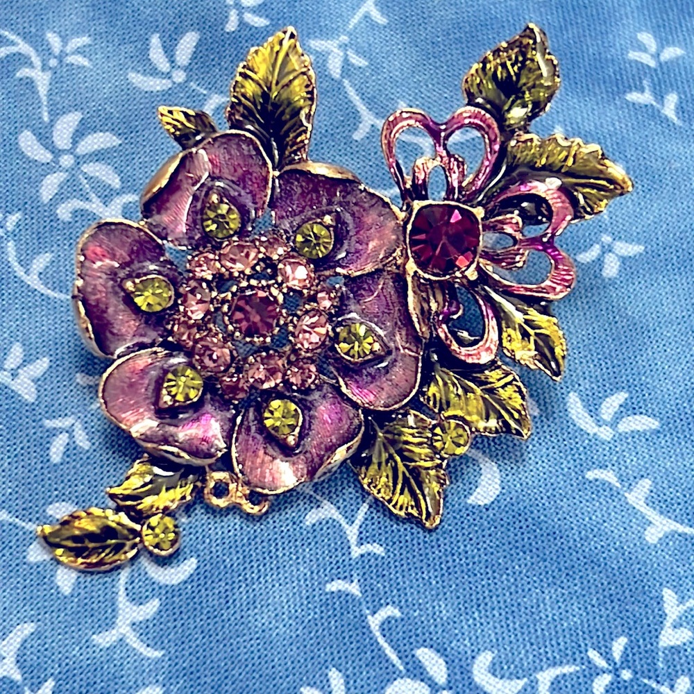 Monet floral brooch